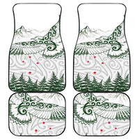 New Zealand Kea Bird Car Mats Maori Tattoo and Silver Fern Green Color LT03 - Polynesian Pride
