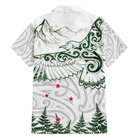 New Zealand Kea Bird Family Matching Puletasi and Hawaiian Shirt Maori Tattoo and Silver Fern Green Color LT03 - Polynesian Pride