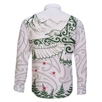 New Zealand Kea Bird Family Matching Puletasi and Hawaiian Shirt Maori Tattoo and Silver Fern Green Color LT03 - Polynesian Pride