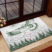 New Zealand Kea Bird Rubber Doormat Maori Tattoo and Silver Fern Green Color LT03 - Polynesian Pride
