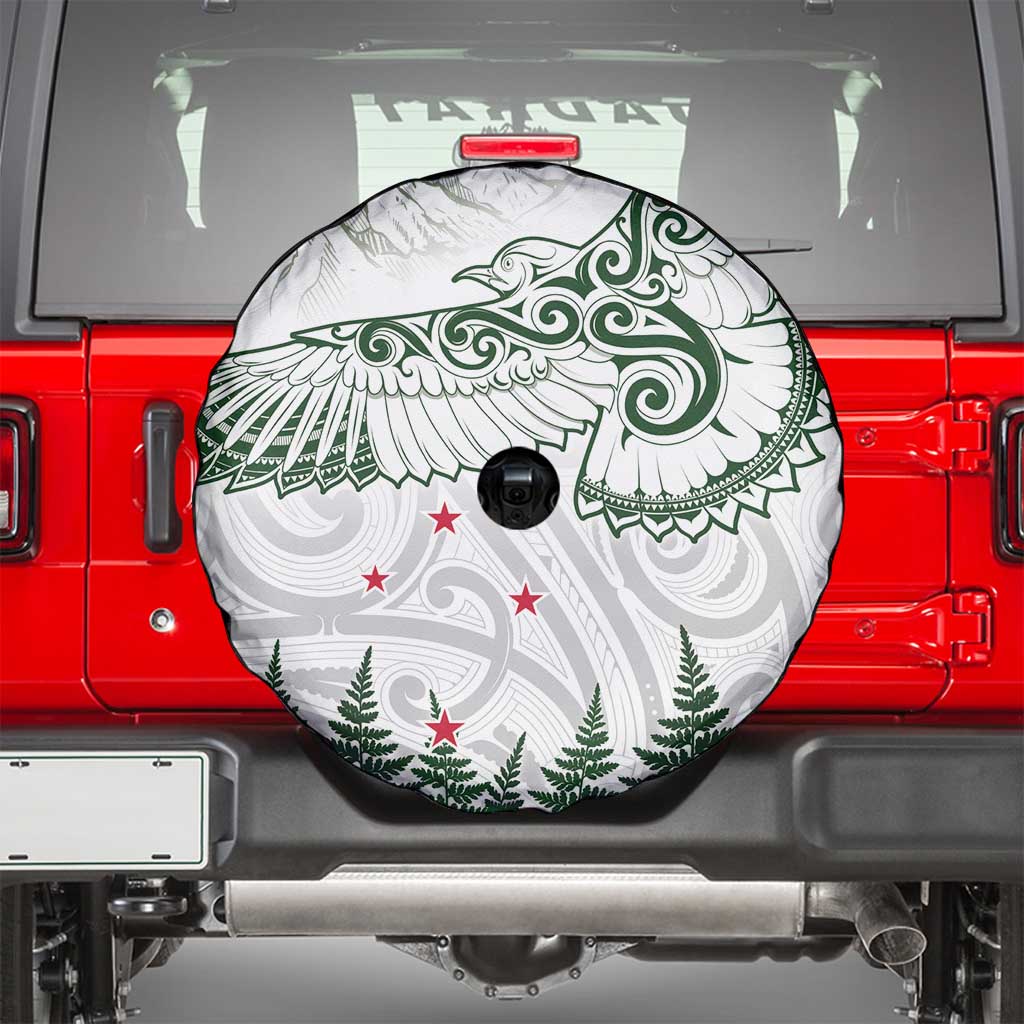 New Zealand Kea Bird Spare Tire Cover Maori Tattoo and Silver Fern Green Color LT03 - Polynesian Pride