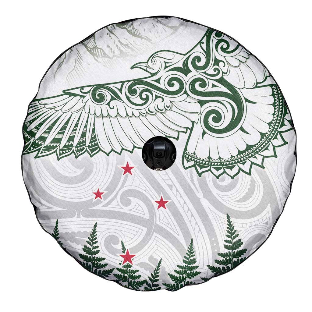New Zealand Kea Bird Spare Tire Cover Maori Tattoo and Silver Fern Green Color LT03 - Polynesian Pride