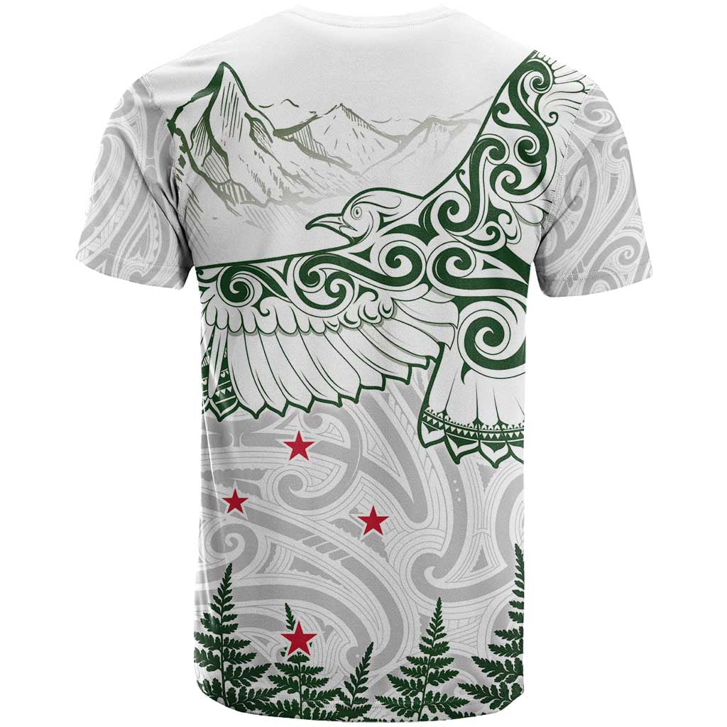 New Zealand Kea Bird T Shirt Maori Tattoo and Silver Fern Green Color LT03 - Polynesian Pride