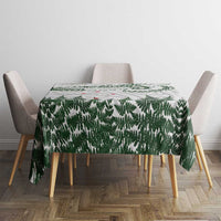 New Zealand Kea Bird Tablecloth Maori Tattoo and Silver Fern Green Color LT03 - Polynesian Pride