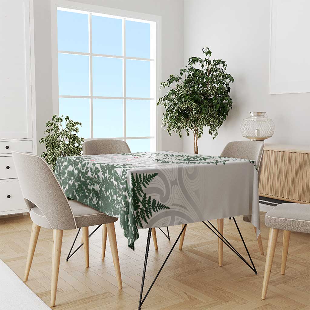 New Zealand Kea Bird Tablecloth Maori Tattoo and Silver Fern Green Color LT03 - Polynesian Pride