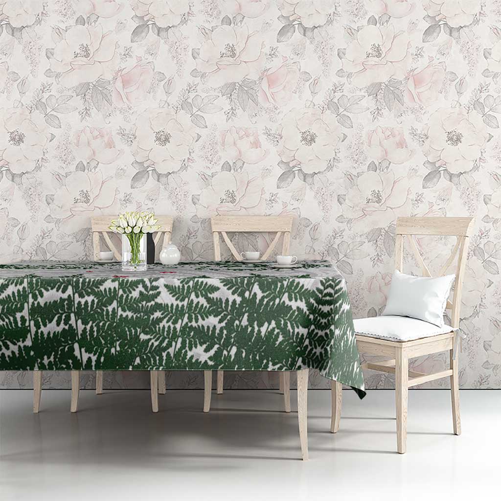 New Zealand Kea Bird Tablecloth Maori Tattoo and Silver Fern Green Color LT03 - Polynesian Pride
