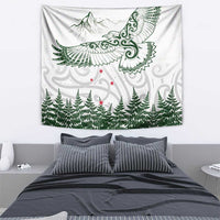 New Zealand Kea Bird Tapestry Maori Tattoo and Silver Fern Green Color LT03 - Polynesian Pride