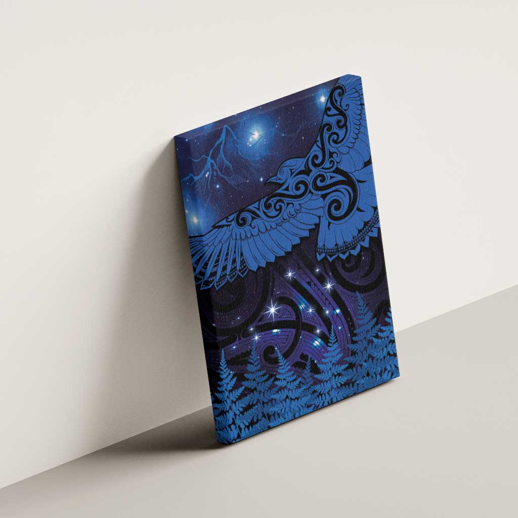 New Zealand Kea Bird Canvas Wall Art Maori Tattoo and Silver Fern Matariki Style LT03 - Polynesian Pride