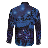 New Zealand Kea Bird Family Matching Puletasi and Hawaiian Shirt Maori Tattoo and Silver Fern Matariki Style LT03 - Polynesian Pride