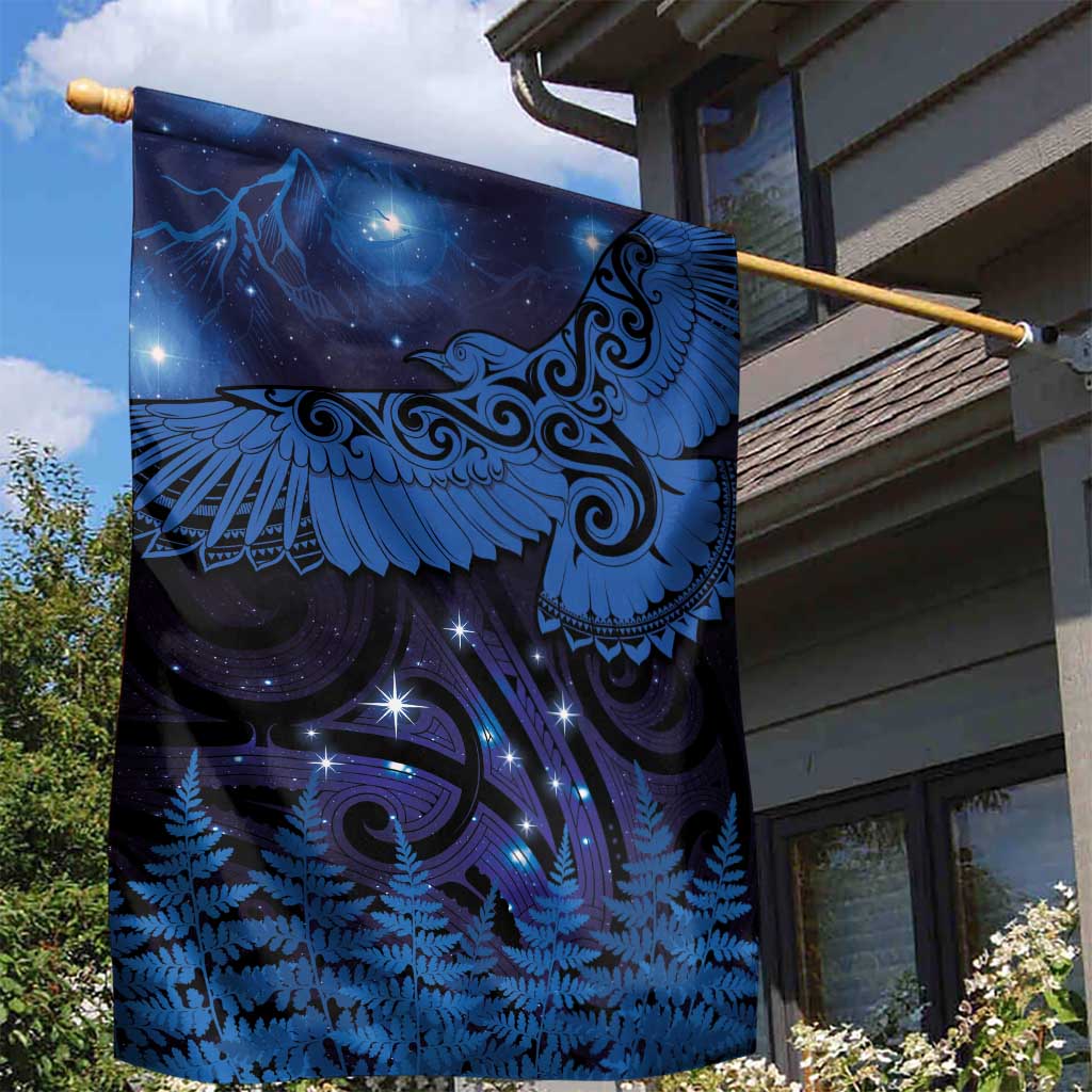 New Zealand Kea Bird Garden Flag Maori Tattoo and Silver Fern Matariki Style LT03 - Polynesian Pride
