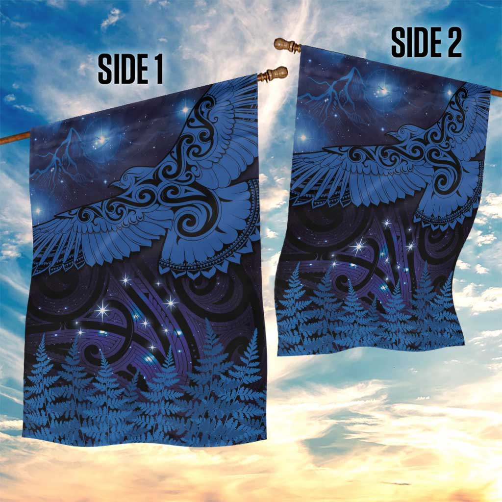 New Zealand Kea Bird Garden Flag Maori Tattoo and Silver Fern Matariki Style LT03 - Polynesian Pride