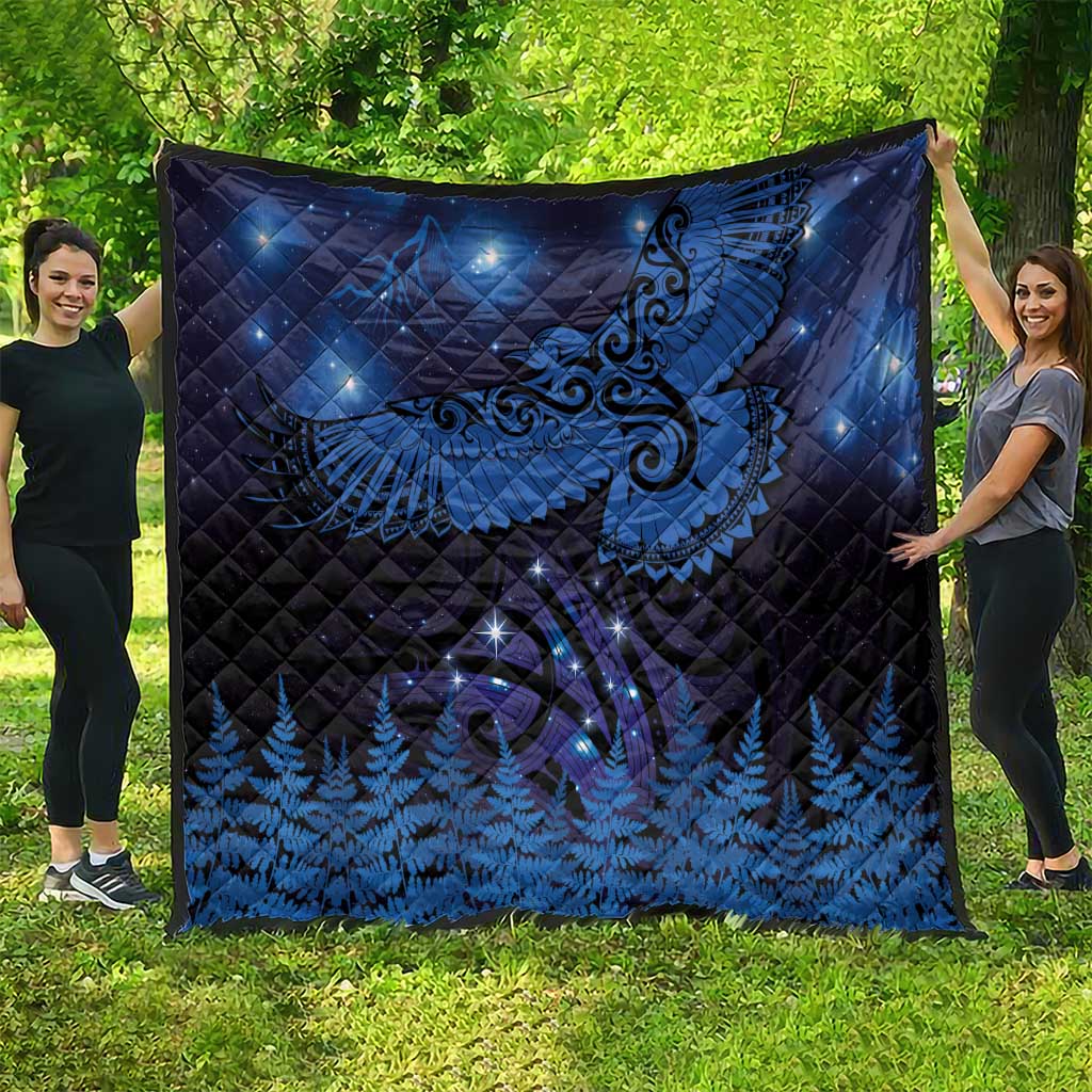 New Zealand Kea Bird Quilt Maori Tattoo and Silver Fern Matariki Style LT03 - Polynesian Pride