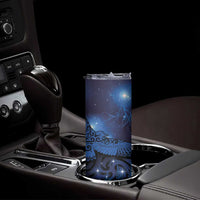 New Zealand Kea Bird Skinny Tumbler Maori Tattoo and Silver Fern Matariki Style LT03 - Polynesian Pride