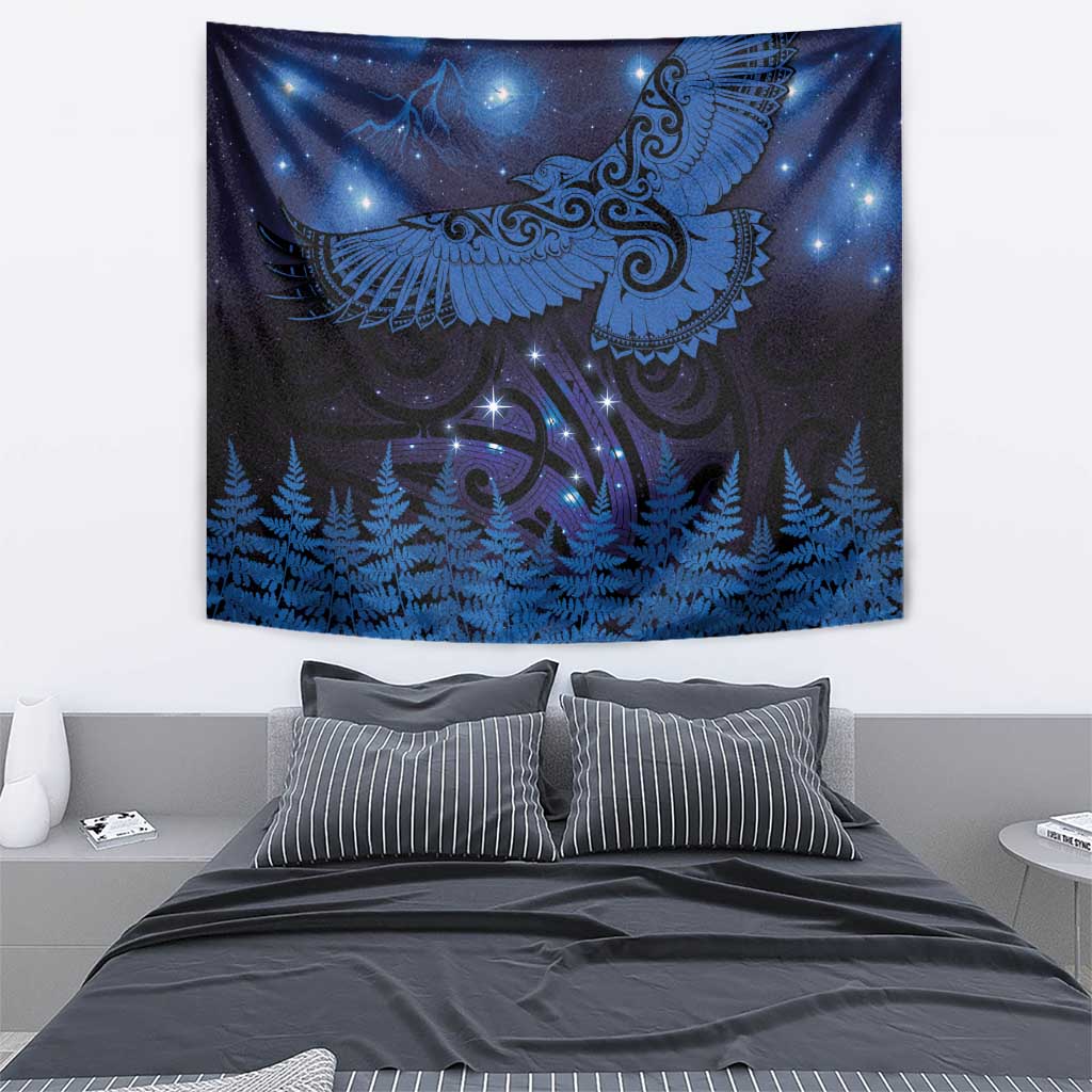 New Zealand Kea Bird Tapestry Maori Tattoo and Silver Fern Matariki Style LT03 - Polynesian Pride