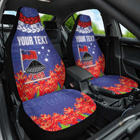 FAST Party Samoa Car Seat Cover Ula Fala Teuila Polynesian Tapa Pattern LT03 One Size Blue - Polynesian Pride