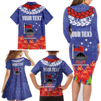 FAST Party Samoa Family Matching Long Sleeve Bodycon Dress and Hawaiian Shirt Ula Fala Teuila Polynesian Tapa Pattern LT03 - Polynesian Pride