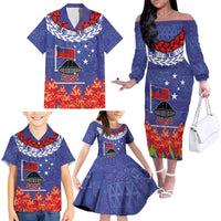 FAST Party Samoa Family Matching Off The Shoulder Long Sleeve Dress and Hawaiian Shirt Ula Fala Teuila Polynesian Tapa Pattern LT03 - Polynesian Pride