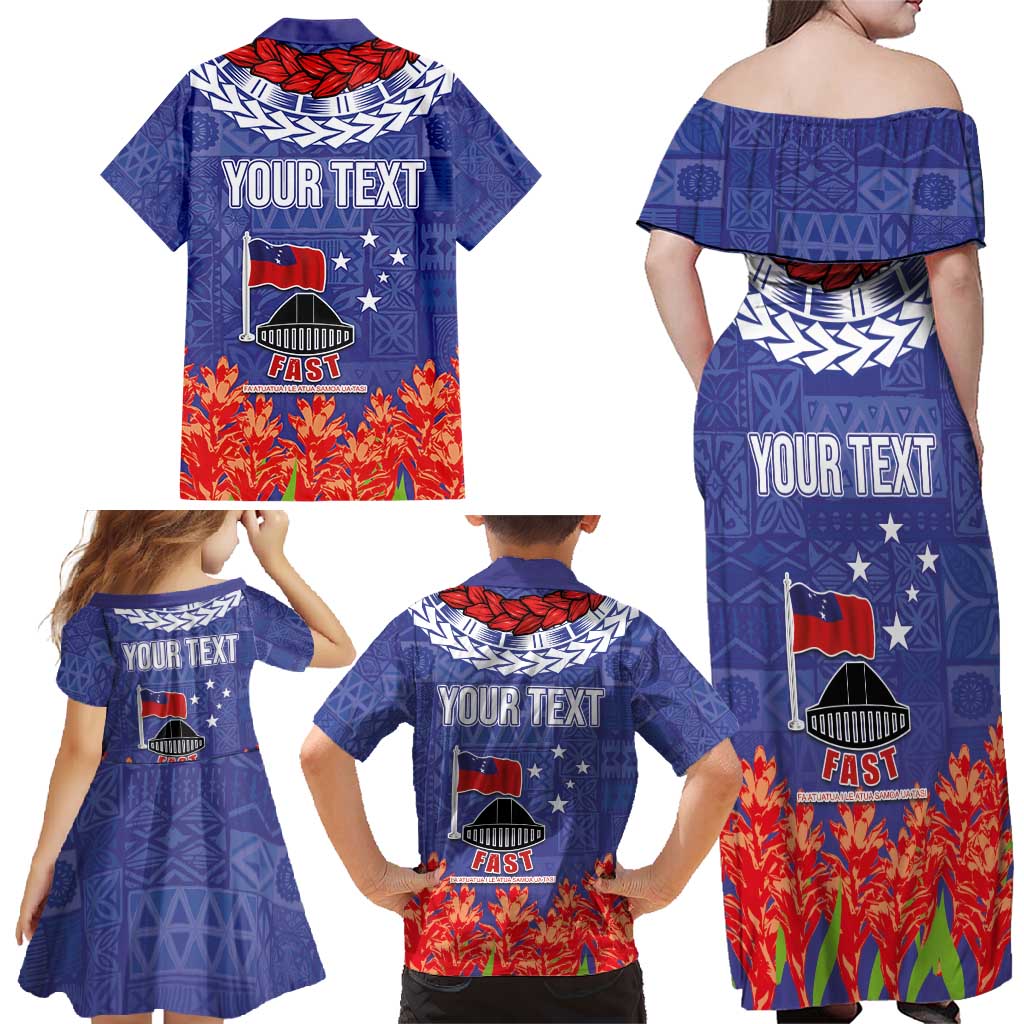 FAST Party Samoa Family Matching Off Shoulder Maxi Dress and Hawaiian Shirt Ula Fala Teuila Polynesian Tapa Pattern LT03 - Polynesian Pride