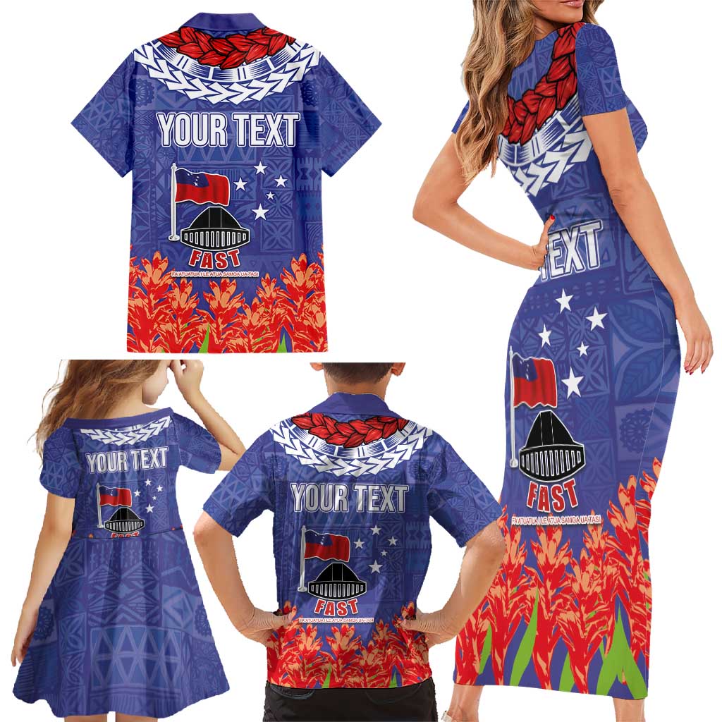 FAST Party Samoa Family Matching Short Sleeve Bodycon Dress and Hawaiian Shirt Ula Fala Teuila Polynesian Tapa Pattern LT03 - Polynesian Pride