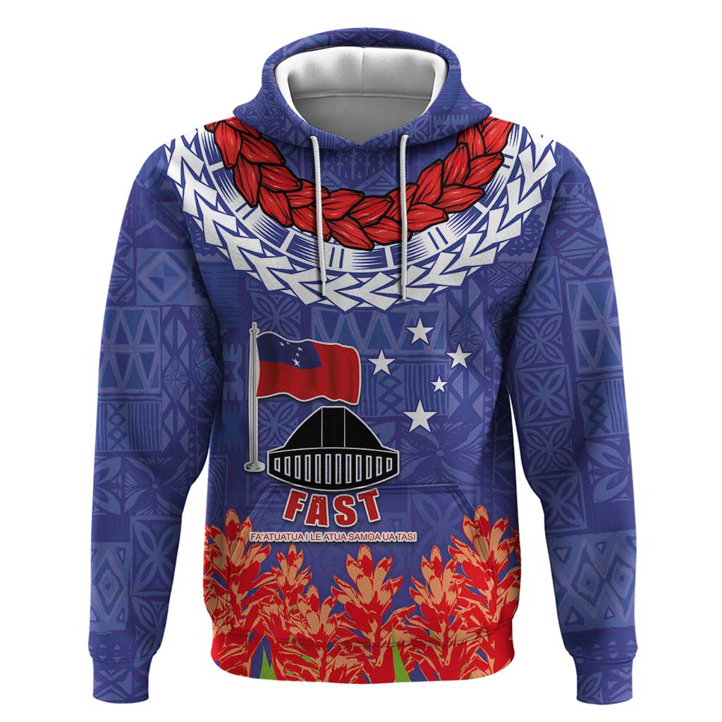 FAST Party Samoa Zip Hoodie Ula Fala Teuila Polynesian Tapa Pattern