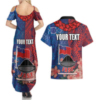 CHOGM FAST Samoa 2024 Couples Matching Summer Maxi Dress and Hawaiian Shirt Samoan Tapa Tribal and Ornament Pattern with Hibiscus LT03 - Polynesian Pride