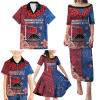 CHOGM FAST Samoa 2024 Family Matching Puletasi and Hawaiian Shirt Samoan Tapa Tribal and Ornament Pattern with Hibiscus LT03 - Polynesian Pride