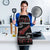 New Zealand Christmas Apron Meri Kirihimete Silver Fern Knit Style Red Color - Polynesian Pride