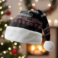 New Zealand Christmas Santa Hat Meri Kirihimete Silver Fern Knit Style Red Color LT03 Without Fur Red - Polynesian Pride