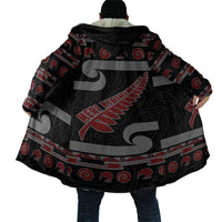 New Zealand Christmas Cloak Meri Kirihimete Silver Fern Knit Style Red Color LT03 - Polynesian Pride