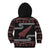 New Zealand Christmas Kid Hoodie Meri Kirihimete Silver Fern Knit Style Red Color - Polynesian Pride