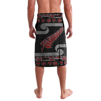 New Zealand Christmas Lavalava Meri Kirihimete Silver Fern Knit Style Red Color LT03 - Polynesian Pride