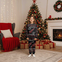 New Zealand Christmas Pajama Set Meri Kirihimete Silver Fern Knit Style Red Color LT03 Kid Red - Polynesian Pride