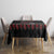 New Zealand Christmas Tablecloth Meri Kirihimete Silver Fern Knit Style Red Color - Polynesian Pride