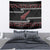 New Zealand Christmas Tapestry Meri Kirihimete Silver Fern Knit Style Red Color - Polynesian Pride