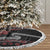 New Zealand Christmas Tree Skirt Meri Kirihimete Silver Fern Knit Style Red Color - Polynesian Pride