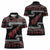 New Zealand Christmas Women Polo Shirt Meri Kirihimete Silver Fern Knit Style Red Color - Polynesian Pride