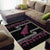New Zealand Christmas Area Rug Meri Kirihimete Silver Fern Knit Style Pink Color - Polynesian Pride