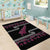 New Zealand Christmas Area Rug Meri Kirihimete Silver Fern Knit Style Pink Color - Polynesian Pride