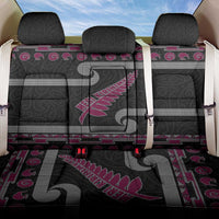 New Zealand Christmas Back Car Seat Cover Meri Kirihimete Silver Fern Knit Style Pink Color LT03 One Size Pink - Polynesian Pride