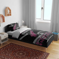 New Zealand Christmas Bedding Set Meri Kirihimete Silver Fern Knit Style Pink Color LT03 - Polynesian Pride