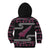 New Zealand Christmas Kid Hoodie Meri Kirihimete Silver Fern Knit Style Pink Color - Polynesian Pride