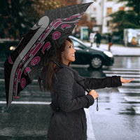 New Zealand Christmas Umbrella Meri Kirihimete Silver Fern Knit Style Pink Color LT03 - Polynesian Pride