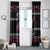New Zealand Christmas Window Curtain Meri Kirihimete Silver Fern Knit Style Pink Color - Polynesian Pride