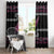 New Zealand Christmas Window Curtain Meri Kirihimete Silver Fern Knit Style Pink Color - Polynesian Pride