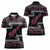 New Zealand Christmas Women Polo Shirt Meri Kirihimete Silver Fern Knit Style Pink Color - Polynesian Pride