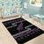 New Zealand Christmas Area Rug Meri Kirihimete Silver Fern Knit Style Purple Color - Polynesian Pride