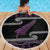 New Zealand Christmas Beach Blanket Meri Kirihimete Silver Fern Knit Style Purple Color - Polynesian Pride
