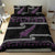 New Zealand Christmas Bedding Set Meri Kirihimete Silver Fern Knit Style Purple Color - Polynesian Pride