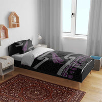 New Zealand Christmas Bedding Set Meri Kirihimete Silver Fern Knit Style Purple Color LT03 - Polynesian Pride
