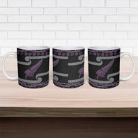 New Zealand Christmas Ceramic Mug Meri Kirihimete Silver Fern Knit Style Purple Color LT03 - Polynesian Pride